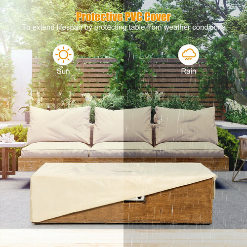 2-Piece Propane Fire Pit Table Set for Patio