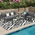 4-Piece Outdoor Furniture Set for Backyard and Poolside – Gray