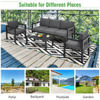 4-Piece Outdoor Furniture Set for Backyard and Poolside – Gray