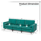 Modular 1/2/3/4-Seat L-Shaped Sectional Sofa Couch with Socket USB Port-3 – Seat with USB port