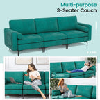 Modular 1/2/3/4-Seat L-Shaped Sectional Sofa Couch with Socket USB Port-3 – Seat with USB port