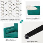 Modular 1/2/3/4-Seat L-Shaped Sectional Sofa Couch with Socket USB Port-3 – Seat with USB port